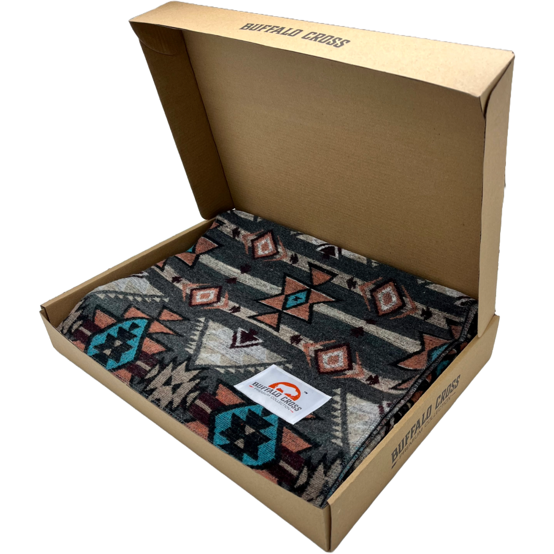 Buffalo Cross Turquoise Star Throw