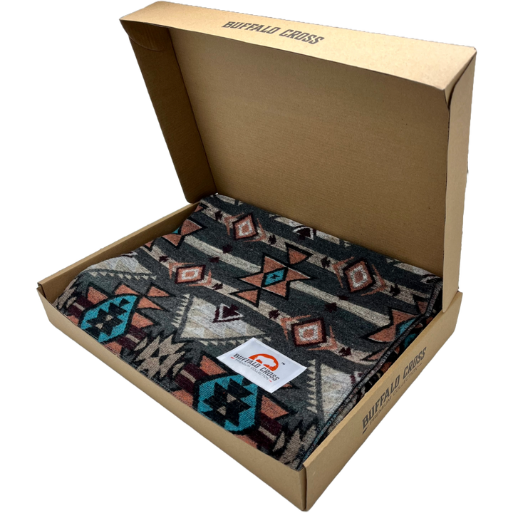 Buffalo Cross Turquoise Star Throw