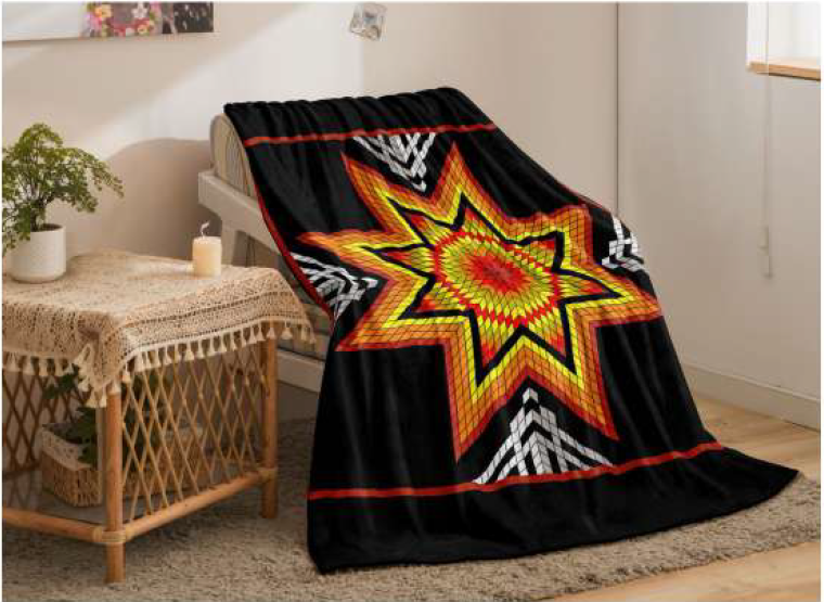 Keya Fleece Orange Star Blanket