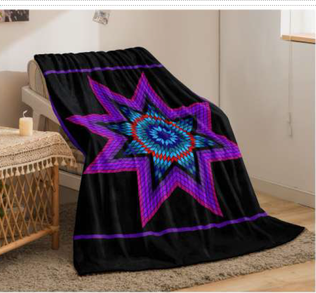 Keya Fleece Purple Star Blanket