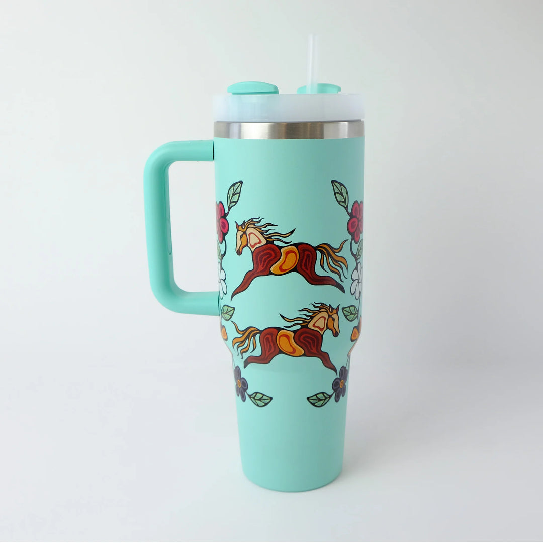 Monague Horses Travel Tumbler