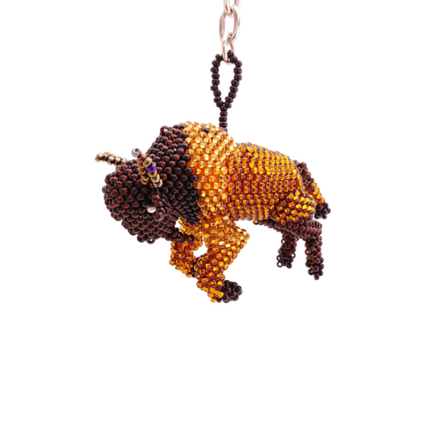 Tribal Roots Beaded 3D Bison Keychains