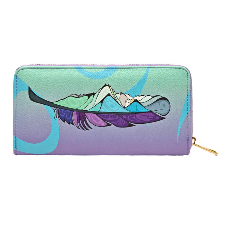 Oscardo Healing Feather Zip-Around Wallet