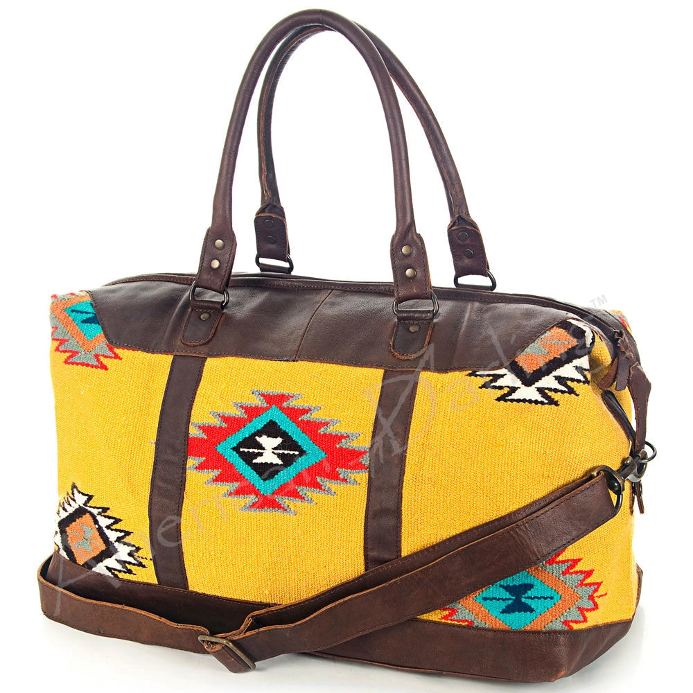 LS Western Yellow Saddle Blanket Weekend Bag