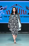 Ay Lelum Recycled Fleece V Neck Transformation Dress