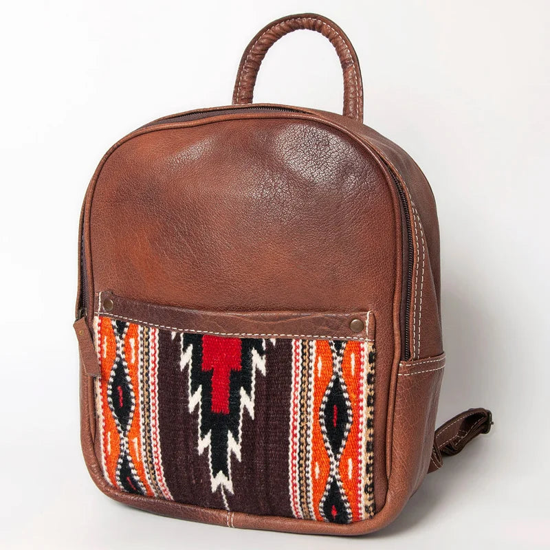 LS Western Genuine Leather Backpack
