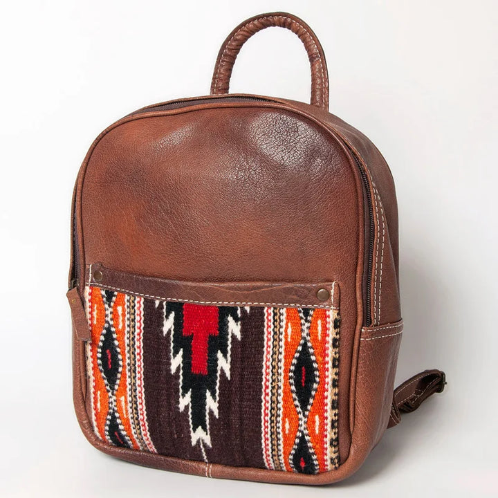 LS Western Genuine Leather Backpack