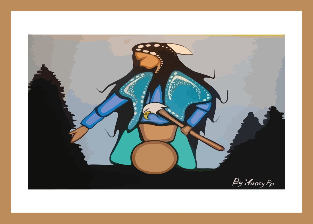 Indigenous Kanata Drummer Art Card