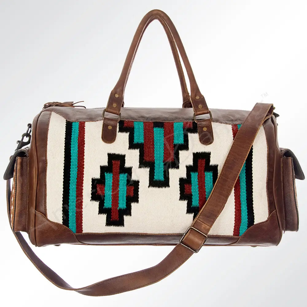 LS Western Ivory Saddle Blanket Duffel Bag