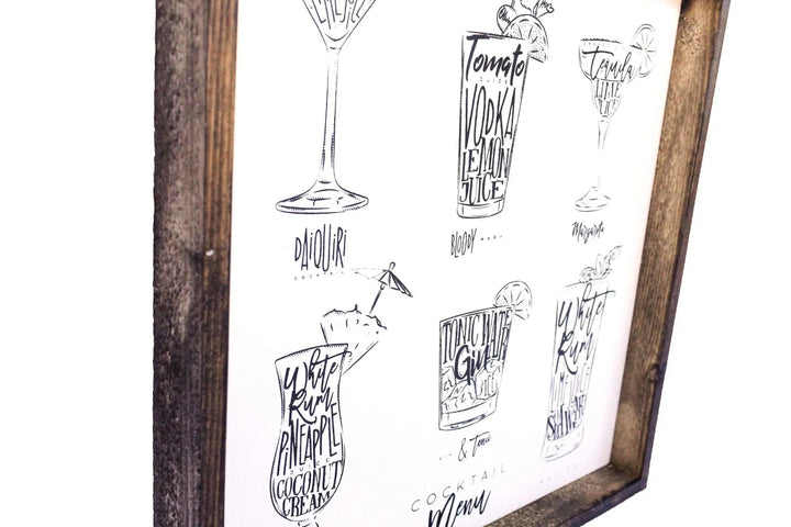 Bar Menu Wood Sign by william rae designs