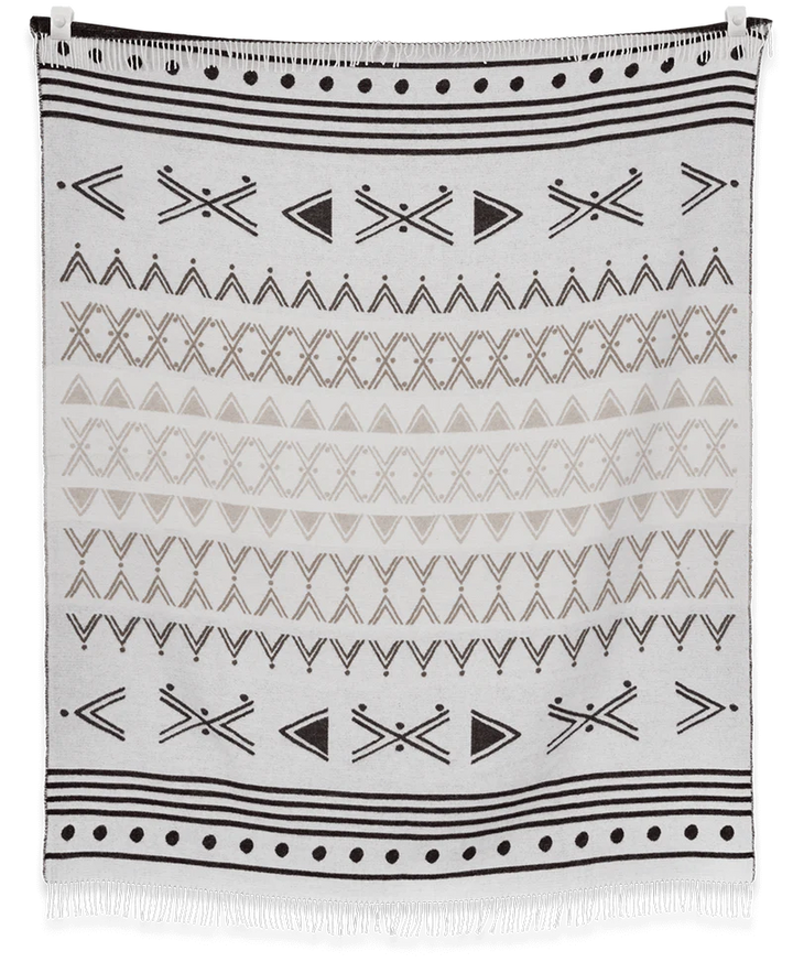 Indigo Arrows Elements Earth Wool Blanket