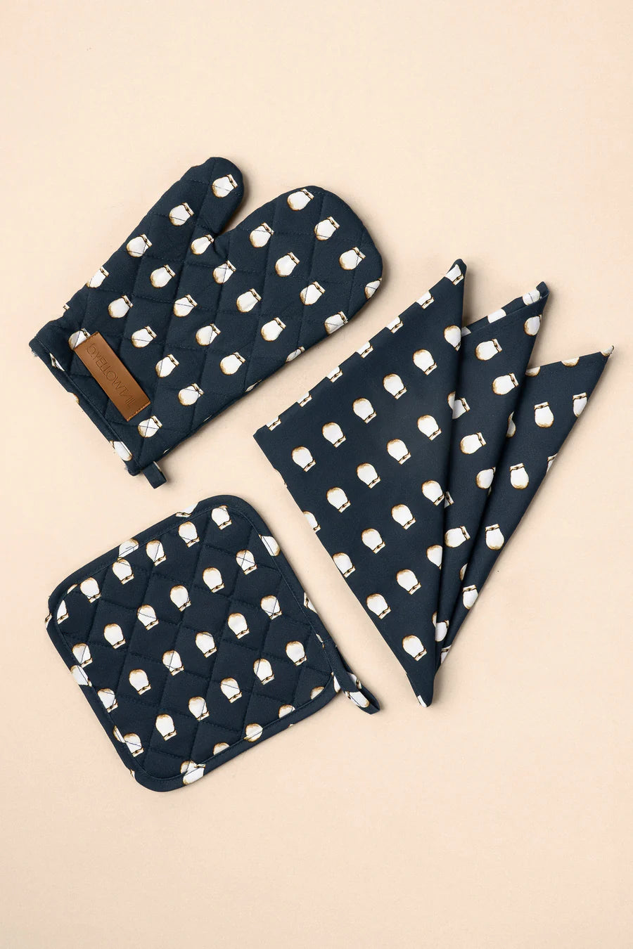 B. YELLOWTAIL Kitchen Set: Towel, Oven Mitt & Pot Holder Set