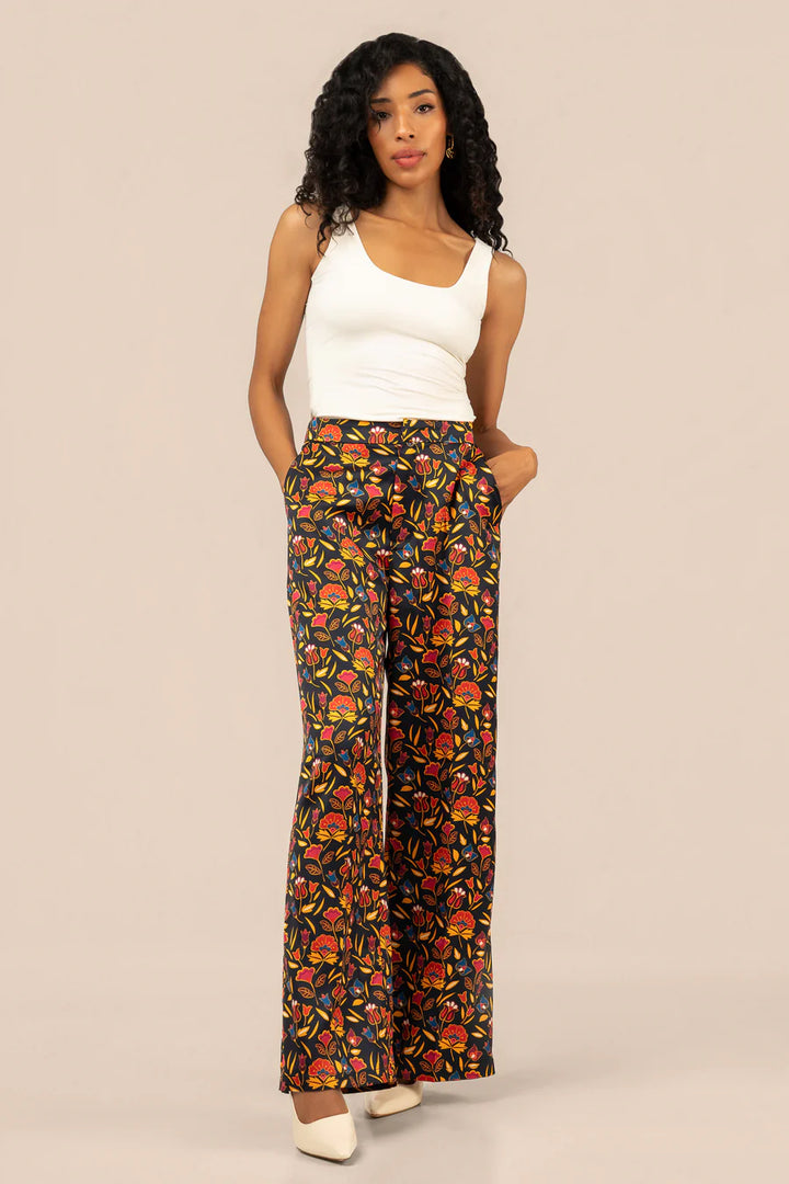 B. YELLOWTAIL Floral Suit Pant- Navy