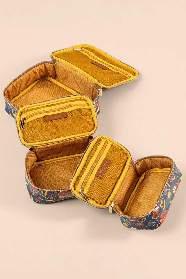 B. YELLOWTAIL Mountain Crow Floral Travel Case Set