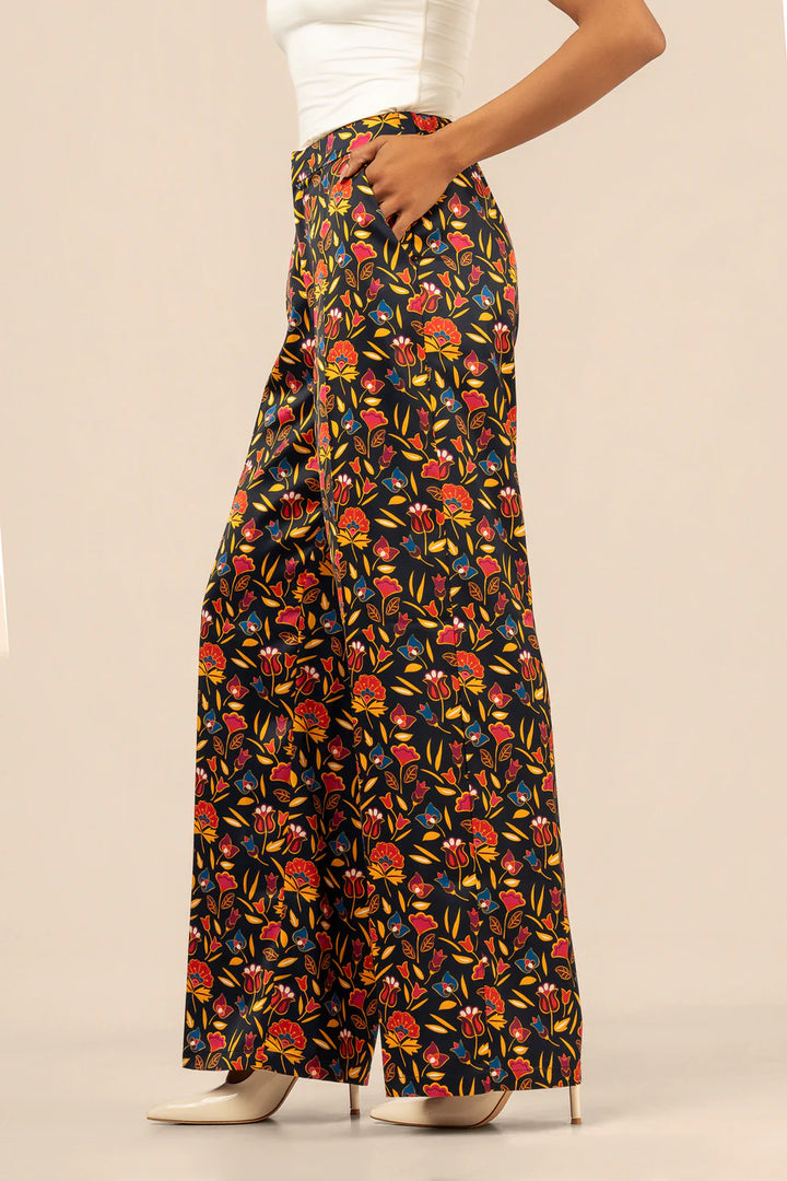 B. YELLOWTAIL Floral Suit Pant- Navy