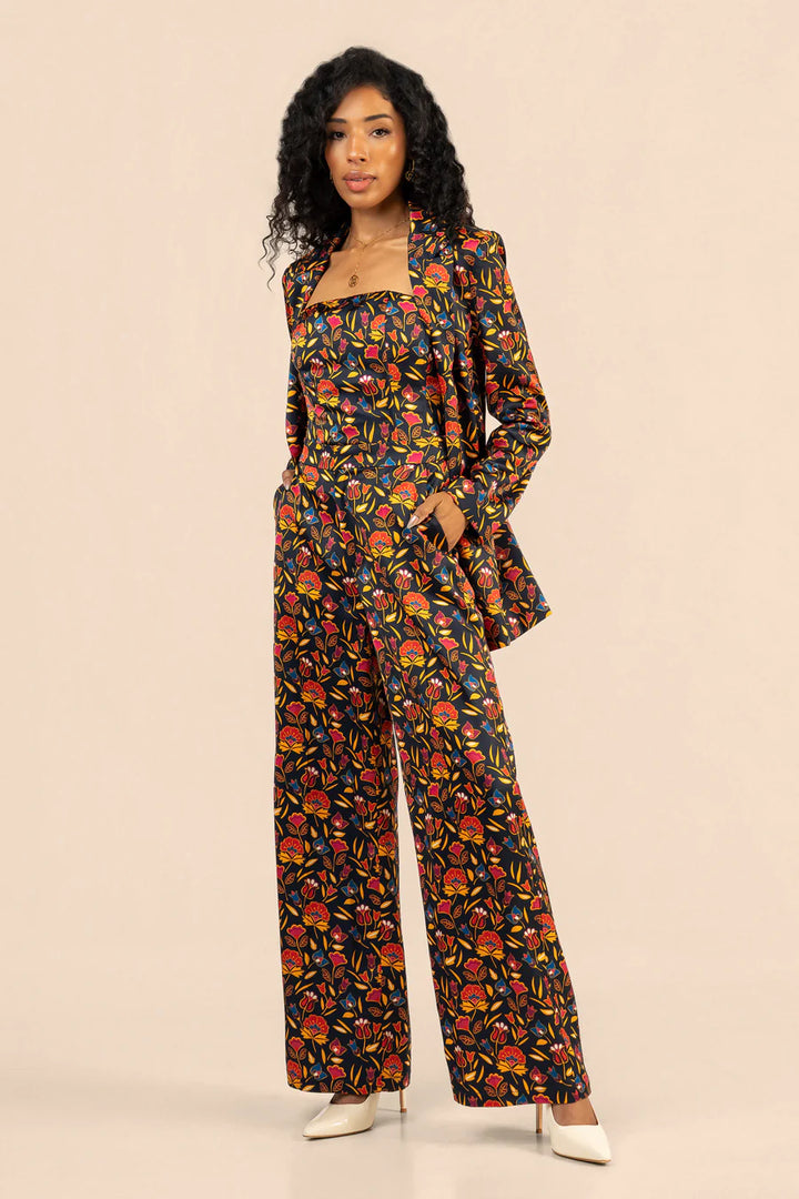 B. YELLOWTAIL Floral Suit Pant- Navy