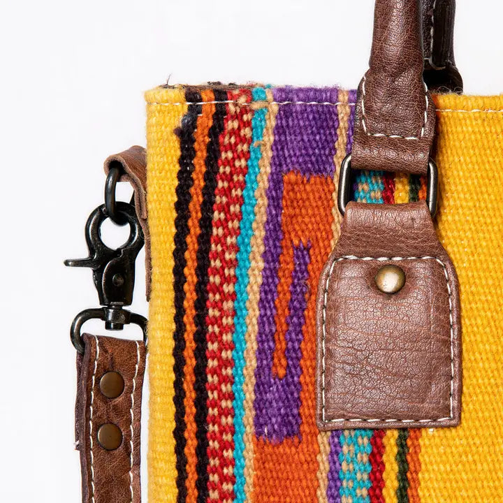 LS Western Yellow Saddle Blanket Western Tote Bag Bag