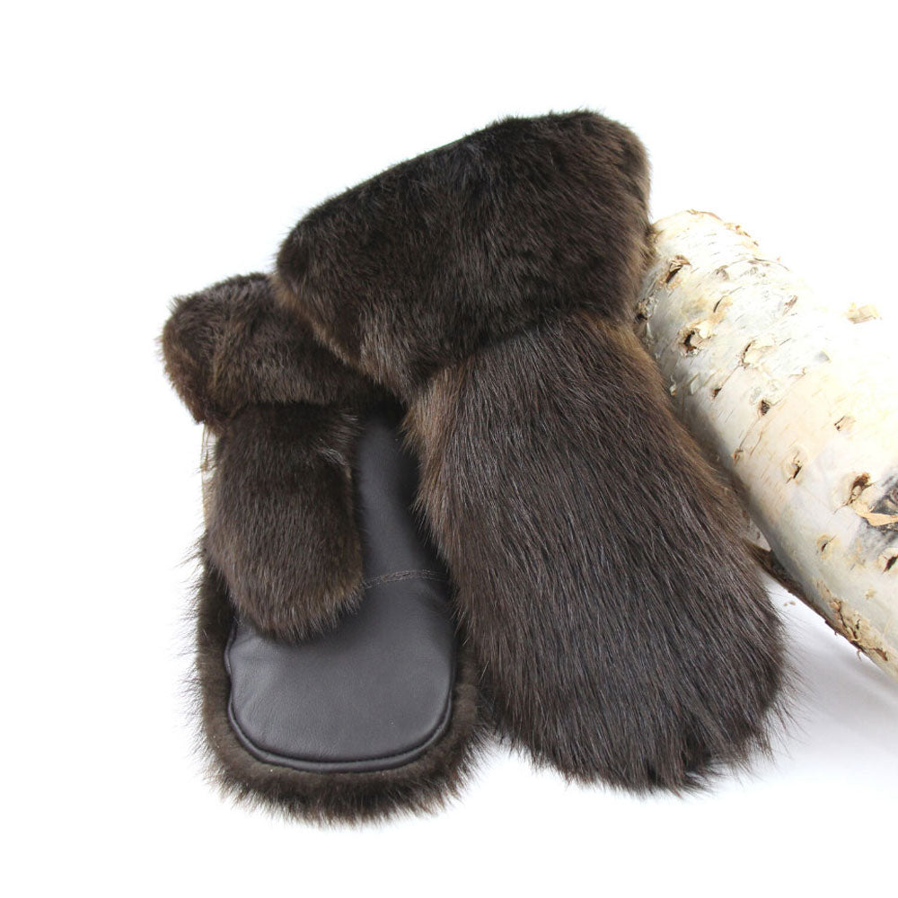 Grenier Furs Deluxe Beaver Snowmobile Mittens