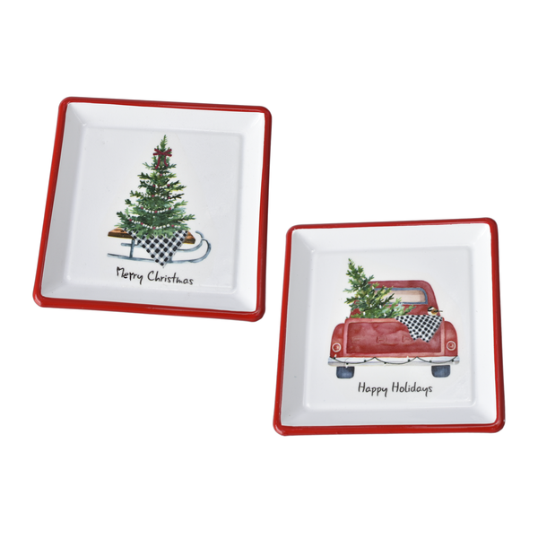 GANZ Tree & Truck Trinket Dishes