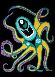CAP Moonlight Octopus Art Magnet