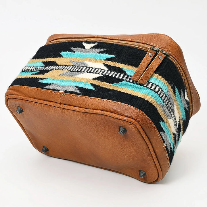 LS Western Black Saddle Blanket &amp; Leather Jewelry Case