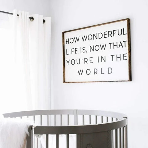 "How Wonderful..." Wood Sign by william rae designs