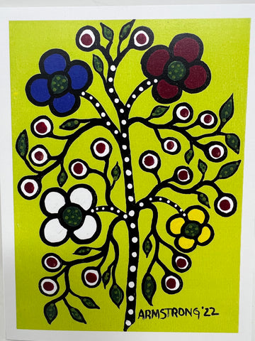 Audrey Armstrong Yellow Flower Art Card