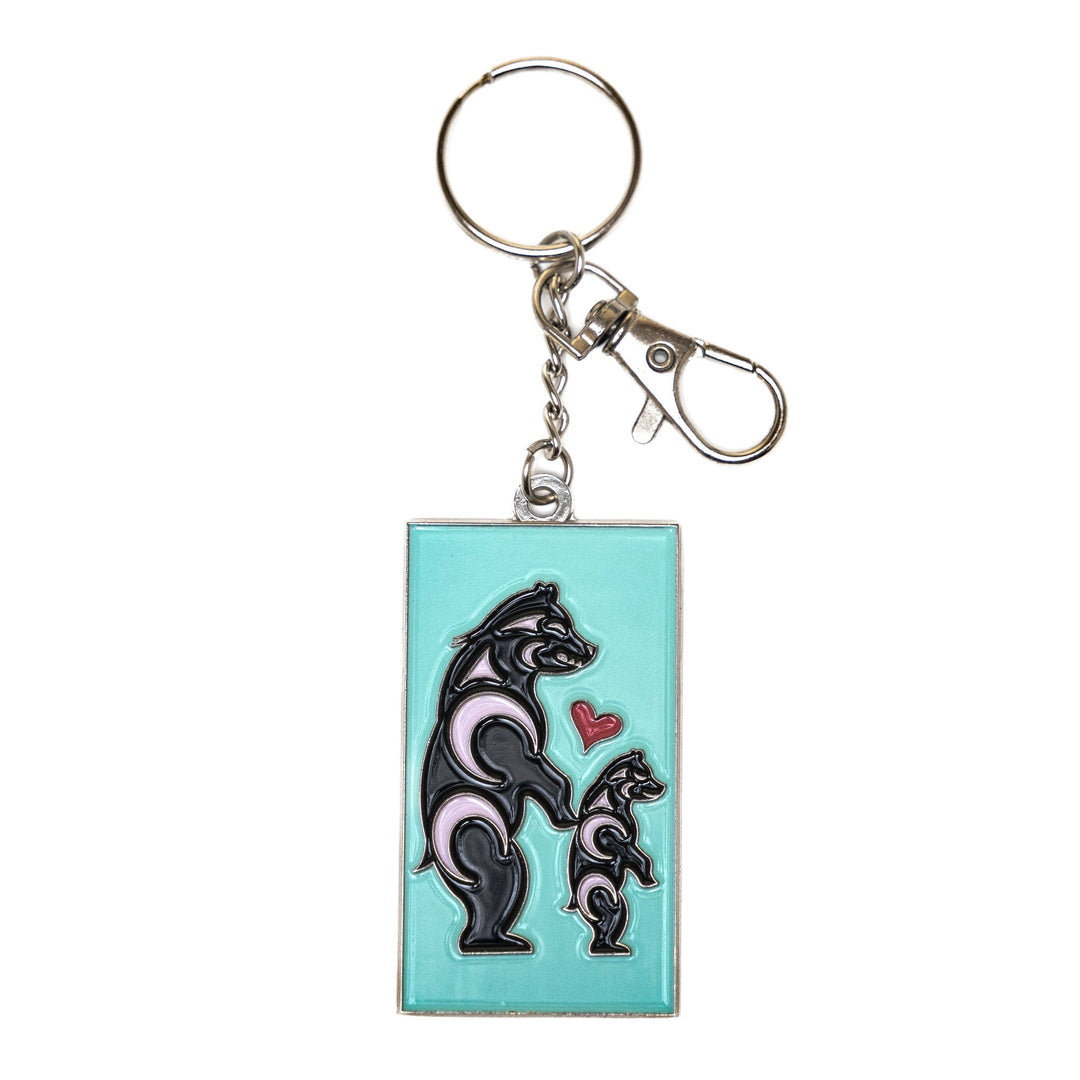 Indigenous Kanata Mother Bear &amp; Cub Keychain