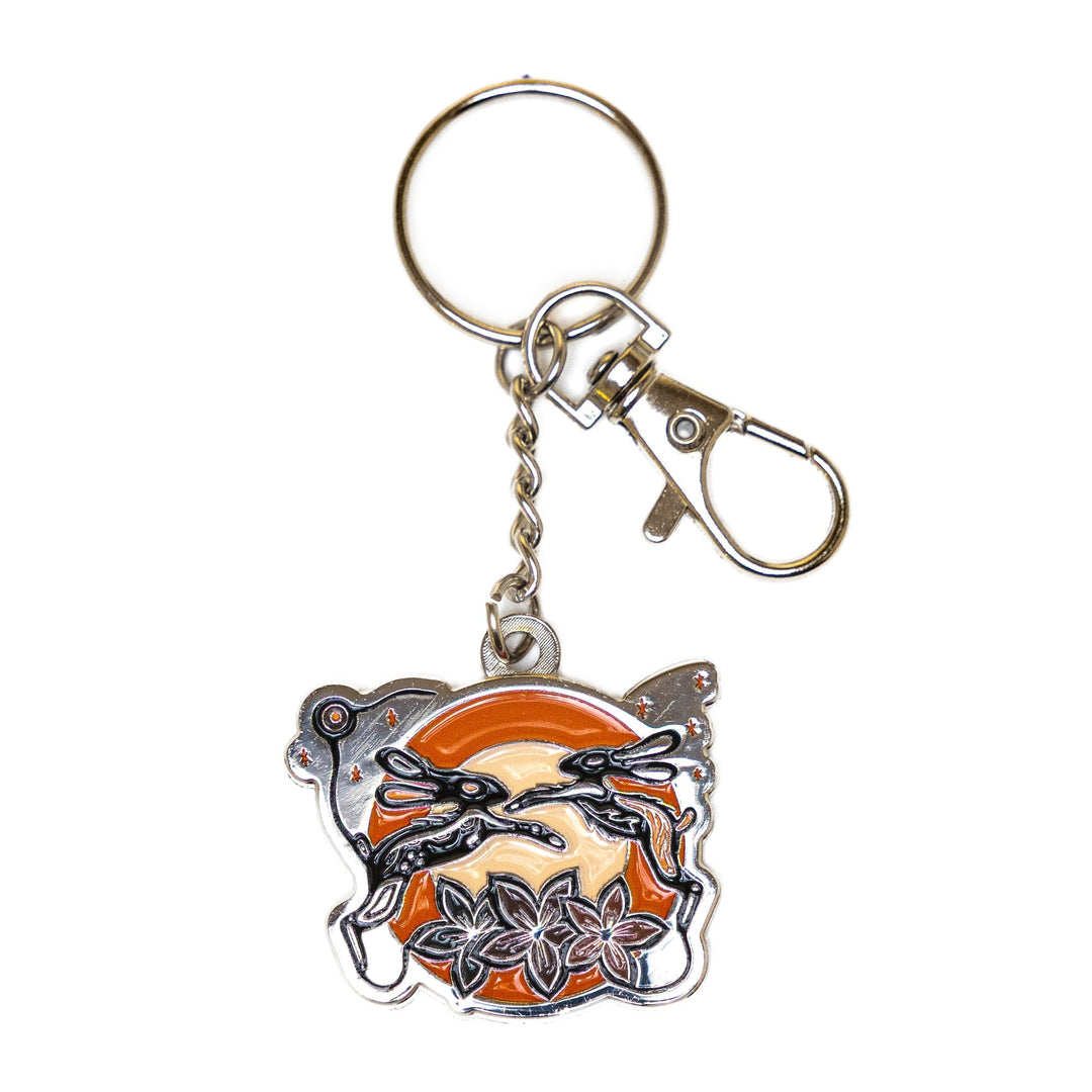 Indigenous Kanata Harvest Moon Rabbits Keychain