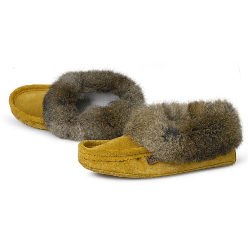 Laurentian Chief Men's Fur Trimmed Moccasins