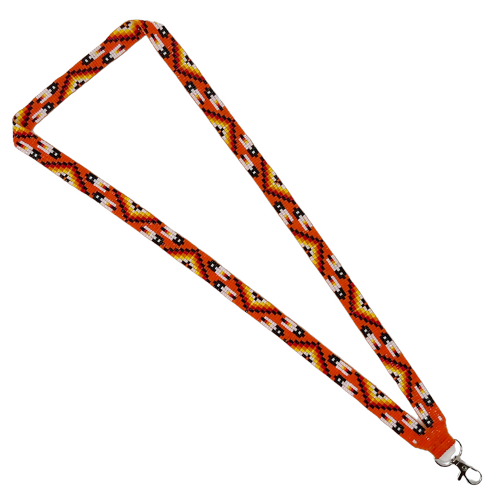 Four D Many Feather Loomed Neck Lanyard