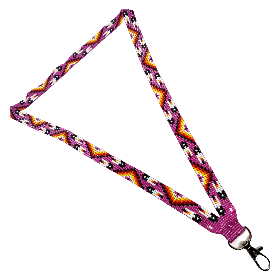 Four D Many Feather Loomed Neck Lanyard