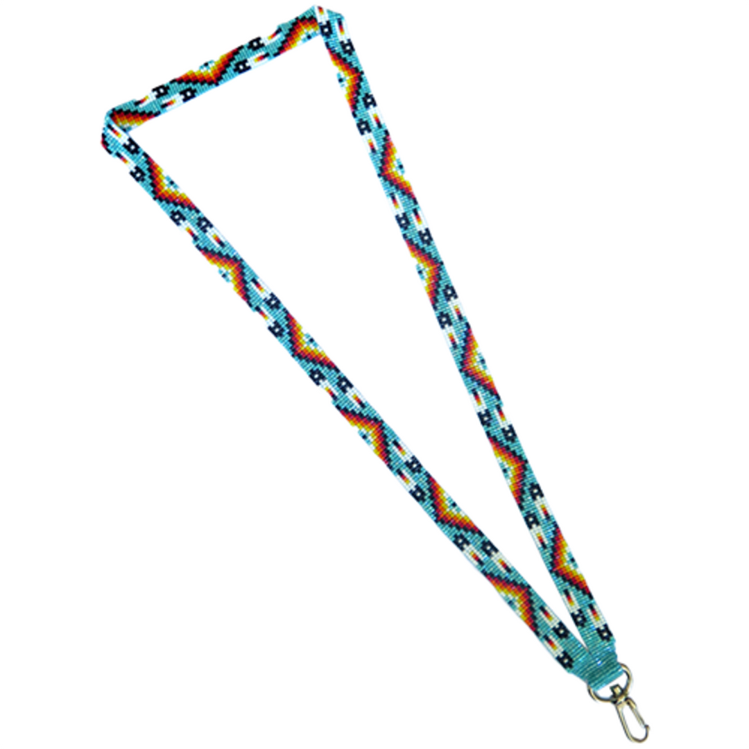 Four D Many Feather Loomed Neck Lanyard
