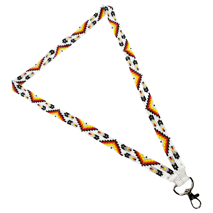 Four D Many Feather Loomed Neck Lanyard