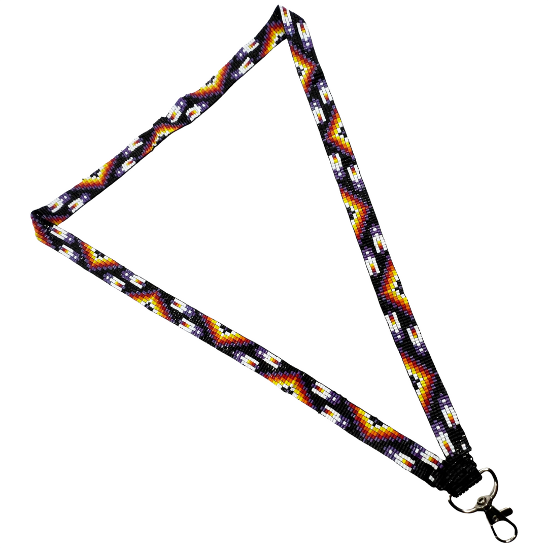 Four D Many Feather Loomed Neck Lanyard
