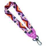 Loomed Wrist Lanyard with Many Feather Pattern