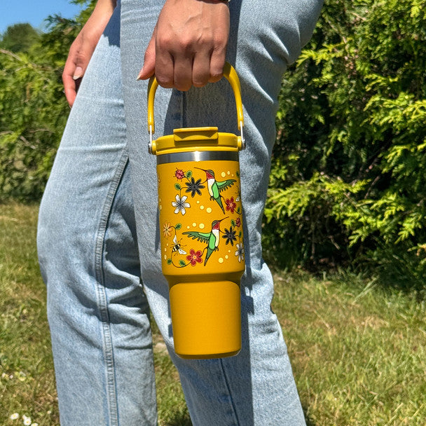 Native Northwest Hummingbird (Nenookaasi) Easy-Carry Insulated Tumbler