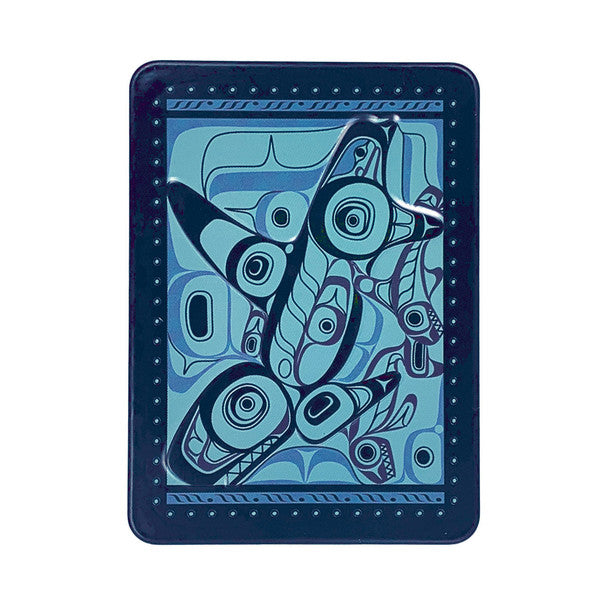 Native Northwest Orca Song Embossed Metal Magnet
