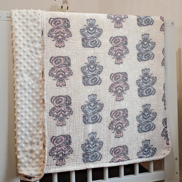 Native Northwest Baby Raven Baby Blanket