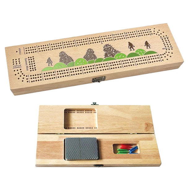 Native Northwest Sasquatch 3-Track Cribbage Board