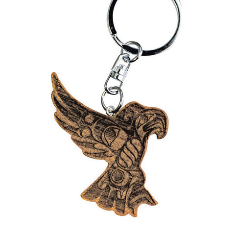 Native Northwest Thunderbird Spirit Wood Keychain