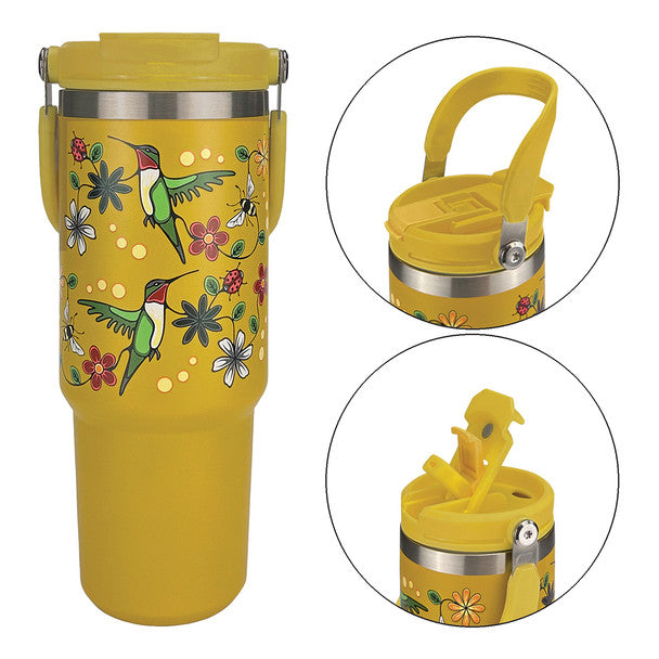 Native Northwest Hummingbird (Nenookaasi) Easy-Carry Insulated Tumbler