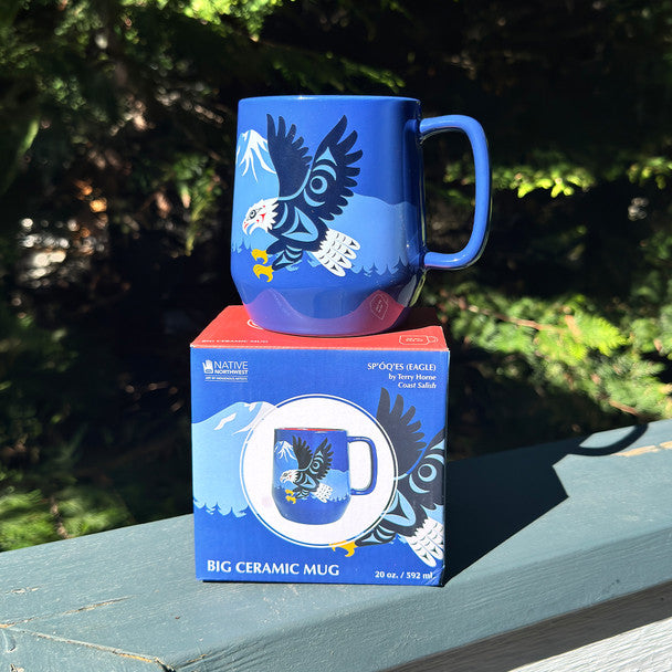 Native Northwest Sp'óq'es (Eagle) Big Ceramic Mug