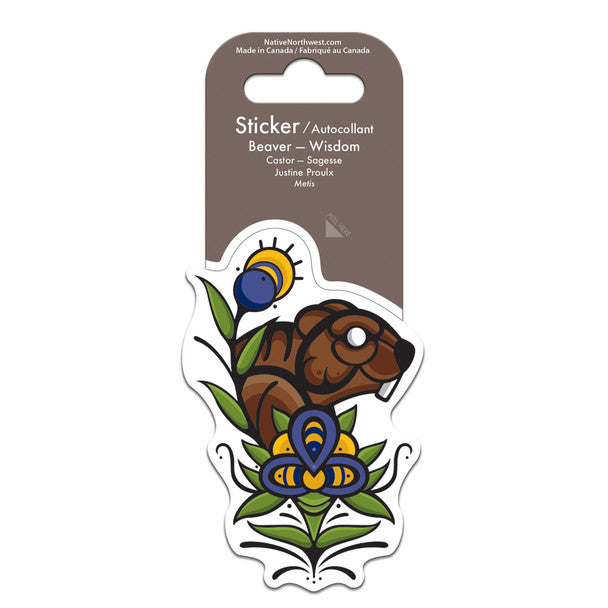 Native Northwest Beaver- Wisdom Sticker