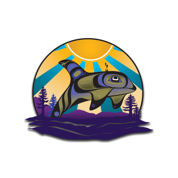 Native Northwest Killer Whale 3D Magnet