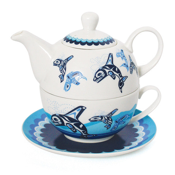 Native Northwest Orca Family Tea for One Set