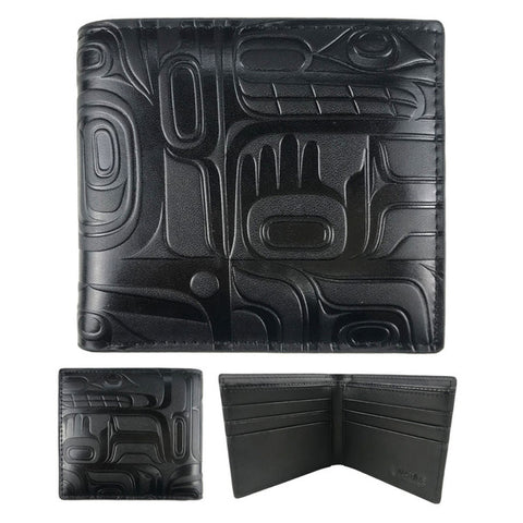 Native Northwest Leather Embossed Wallet - Tradition