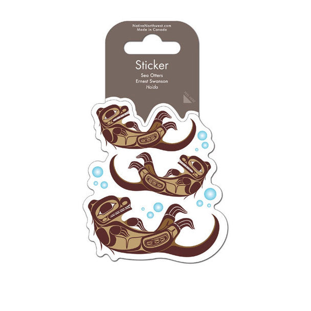 Native Northwest Sticker - Sea Otters