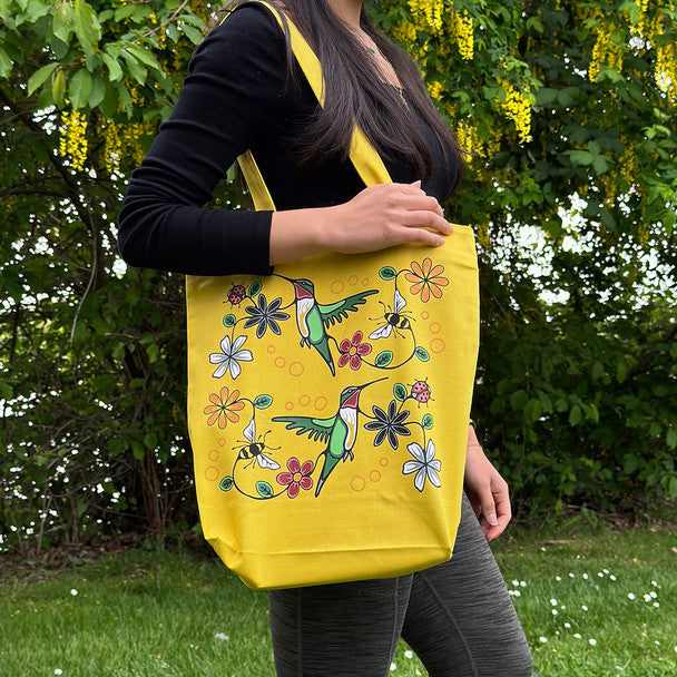 Native Northwest Hummingbird (Nenookaasi) Everyday Canvas Tote