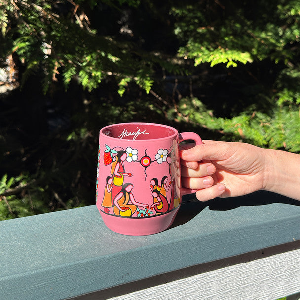 Native Northwest Heart Berry Gatherers Big Ceramic Mug